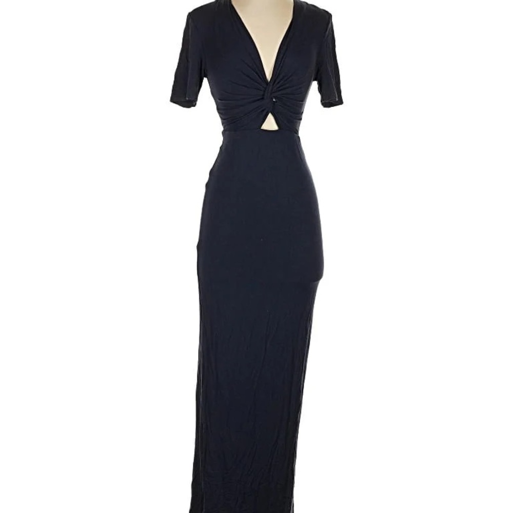 NWT Favorite Daughter “Anywhere Dress” Black Twist Front Maxi Dress